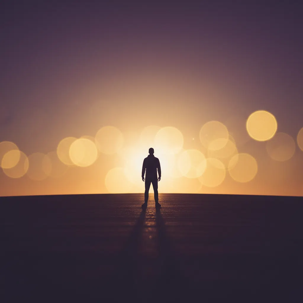 Anonyme Silhouette einer Person bei Sonnenaufgang - symbolisches Lifestyle-Bild für Coventry Nutrition