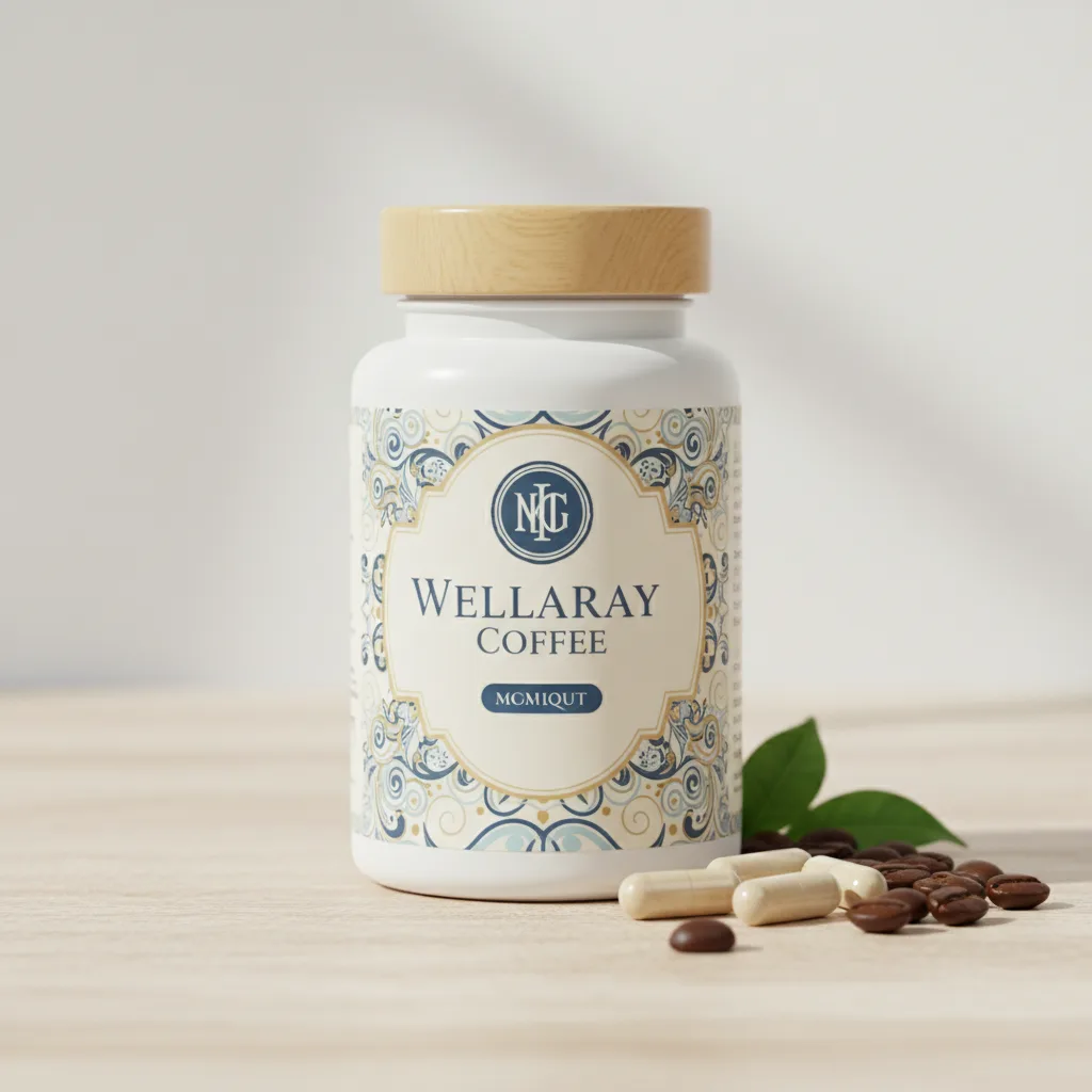 Wellaray Coffee Slim Coffee Booster - schwarze Verpackung mit pinkem Schriftzug, 20 Sachets Nahrungsergänzungsmittel